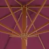 vidaXL Sonnenschirm mit Holz-Mast 300 cm Bordeauxrot Produktbild-Vorschau 4