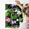 Tapeta egzotyczne kwiaty liście natura Dekoracja Ścienna Podgląd zdjęcia produktu 3