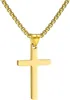 Herren Kreuzkette Edelstahl Gold Schwarz 18 Zoll Produktbild-Vorschau 1