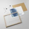 Gerahmtes Poster - Rahmen in heller Eiche - Blau Weiß Produktbild-Vorschau 4