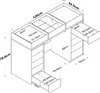 Skye Decor, BJ105 - 2716, Schminktische, Weiß, 120 x 79,8 x Produktbild-Vorschau 7