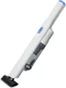 A white and blue cordless handheld vacuum cleaner is shown against a white background. Produktbild-Vorschau