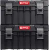 Two black Qbrick System toolboxes stacked on top of each other. Náhled obrázku produktu