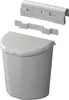 Abfalleimer XL 10 Liter grau | + Halterung | kompaktes Maß Produktbild-Vorschau 1