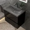 60 cm Badmöbel-Set Unterschrank mit Dunkelgrau Mineralguss Produktbild-Vorschau 2