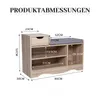 Schuhschränke Eiche farbe 80x30x52 cm, Schuhbank mit Produktbild-Vorschau 8