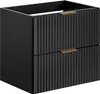 Mobile Lavabo Bianco Opaco 80 Cm Scanalato 2 Cassetti Anteprima dell’immagine prodotto 6
