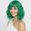 Perücke Kurze Grüne Wellen Bob - Perücke mit Pony - Kurze Produktbild-Vorschau 1