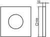 KEUCO KE Wandrosette IXMO 105x105mm eck MS Sw-chr geb Produktbild-Vorschau 2