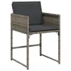 vidaXL 13-tlg. Garten-Essgruppe mit Kissen Grau Poly Rattan Produktbild-Vorschau 4