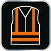A graphic icon of a high-visibility vest. Produktbild-Vorschau
