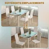 HOMCOM Ensemble table à manger avec 4 chaises, table de Voir les images du produit 8
