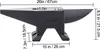 An image of an anvil with dimensions labeled. Náhled obrázku produktu