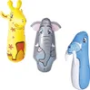 Three inflatable bop bags shaped like animals: a giraffe, an elephant, and a walrus, are displayed against a white background. Produktbild-Vorschau
