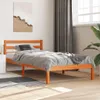 vidaXL Postel z masivu bez matrace vosk hnědá 90x190 cm Náhled obrázku produktu 2