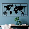 Wallity, World Map 9-L, Dekoratives Wandaccessoire aus Produktbild-Vorschau 1