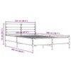 Bettgestell Schwarz 120x200 cm Holzwerkstoff und Metall Produktbild-Vorschau 9