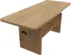 A wooden coffee table shown from a diagonal angle against a white background. Produktbild-Vorschau