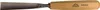 A close-up, side view of a wood carving chisel with a wooden handle, set against a white background. Produktbild-Vorschau