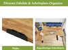 A collage showing a close-up of desk accessories and a top-down view of a large L-shaped desk with monitors and a keyboard. Anteprima dell’immagine prodotto