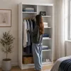 BEAUTYSOFA | Kleiderschrank DONATELLO 100 cm Weiß/Artisan Produktbild-Vorschau 4