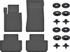 Tappetini gomma vasca per Mercedes G W461 1978-2008 Set 4 Anteprima dell’immagine prodotto 1