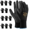 A product shot of multiple pairs of black gloves, with a close-up of two gloves on the right side. Produktbild-Vorschau