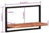 vidaXL Wandregale 2 Stk. 60x25x35 cm Massivholz Akazie und Produktbild-Vorschau 6