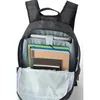 The inside of a backpack is shown, filled with school supplies. Produktbild-Vorschau