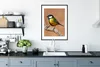 MuchoWow® Gerahmtes Poster Vogel - Kohlmeise - Zweige 60x80 Produktbild-Vorschau 4