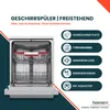 homeX Geschirrspüler 60 cm, Spülmaschine freistehend - 14 Produktbild-Vorschau 2