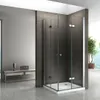 A modern bathroom with a glass shower enclosure. Produktbild-Vorschau