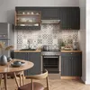 Küchenzeile Vicco Fame-Line Anthrazit Landhaus/Goldkraft Produktbild-Vorschau 4
