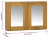 zrcadlová skříňka vidaXL 60x10x40 cm z masivního teakového Náhled obrázku produktu 7