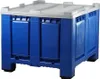 Palettenbox mit Deckel 680l  1200x1000x790 mm Blau - 4 Produktbild-Vorschau 2