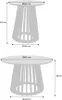 Two tables with dimensions shown. Produktbild-Vorschau