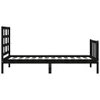 The Living Store Massivholzbett mit Kopfteil Schwarz Produktbild-Vorschau 5