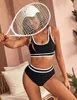 Frauen High Waist Bikini-Sets Sportliche Zweiteilige Produktbild-Vorschau 4