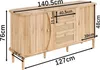 Credenza Merax 140,5x40x76 cm in look legno con cassetti in Anteprima dell’immagine prodotto 5