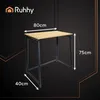 Skladací drevený stôl 80 × 75 × 40 cm v farbe dreva Náhľad obrázku produktu 2