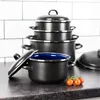 Kuketo | Emaille-Topf 1,5 L Ø16 cm Mit Deckel – Kleiner Produktbild-Vorschau 5