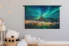 MuchoWow® Wandteppich Wandbehang Nordlicht - Lichter - Berg Produktbild-Vorschau 4