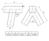 Schaukelverbinder für Balken - 90 x 90 mm - 100° - Blau - Produktbild-Vorschau 2