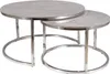 Couchtisch-Set JONES 80 – Grau/Chrom Produktbild-Vorschau 2