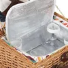 HowHomely cestino da picnic per 4 persone set di piatti Anteprima dell’immagine prodotto 5