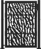 A black metal garden gate with a decorative cutout pattern. Podgląd zdjęcia produktu