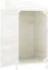 vidaXL Capanno per attrezzi bianco 55x52x112 cm in legno Anteprima dell’immagine prodotto 4