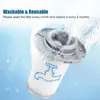 A vacuum cleaner filter is being washed under running water. Produktbild-Vorschau