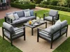 MeXo Gartenlounge-Set Gartenmöbel Set Aluminium Wetterfest Produktbild-Vorschau 1
