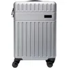 A silver cabin suitcase with four wheels is shown against a white background. Voir les images du produit